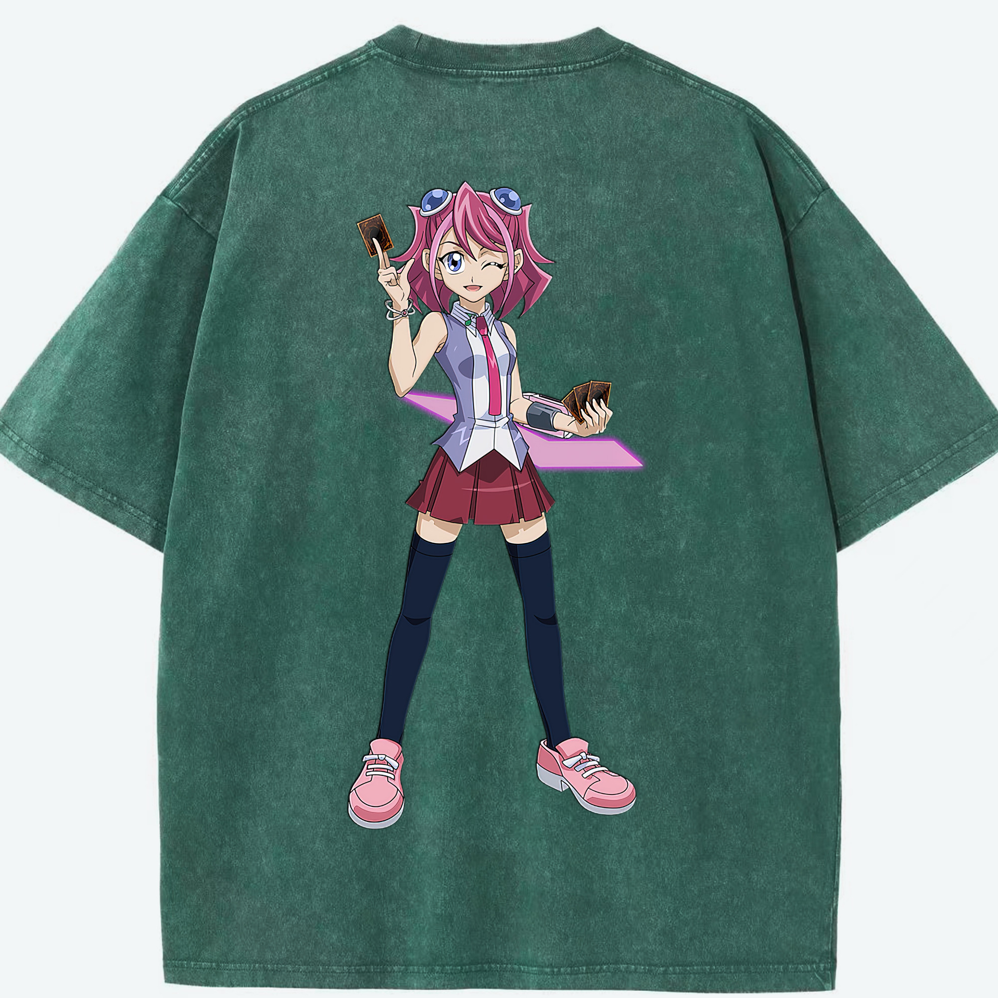 （画像用） 遊☆戯☆王 Yu-Gi-Oh! 綿100% ヴィンテージ風 半袖Tシャツ（背面プリント）